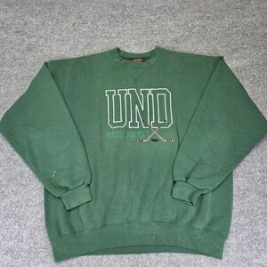 Vintage 90's UND Size XL North Dakota Fighting Sioux Crewneck Sweatshirt Soffee
